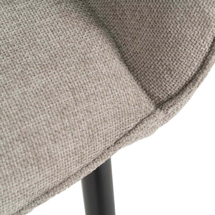 Silla Gris Tejido-Metal Contract 61 X 59,50 X 83 cm (Set de 2)