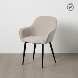 Silla Gris Tejido-Metal Contract 61 X 59,50 X 83 cm (Set de 2)