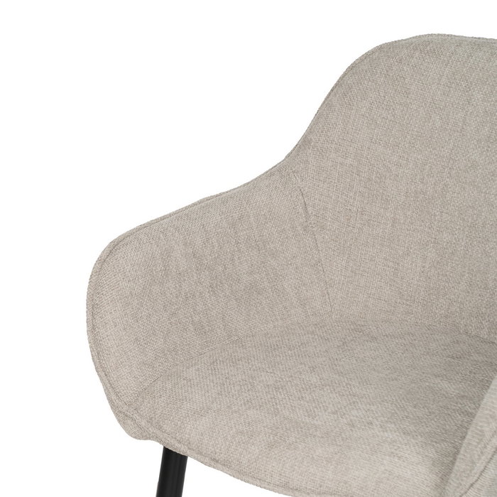 Silla Gris Tejido-Metal Contract 61 X 59,50 X 83 cm (Set de 2)