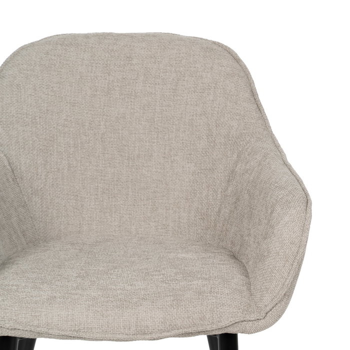 Silla Gris Tejido-Metal Contract 61 X 59,50 X 83 cm (Set de 2)