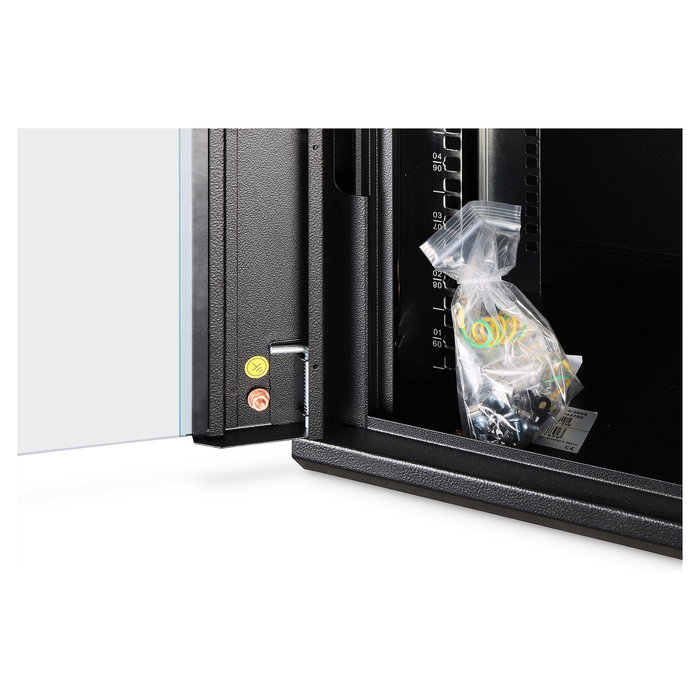 Digitus Dynamic-N Caja de Rack Mural de 9U, 600x450x474 mm (AnxPxAl), Peso 60 kg, con Puertas de Cristal y Acero, Rieles y Gestión de Cables