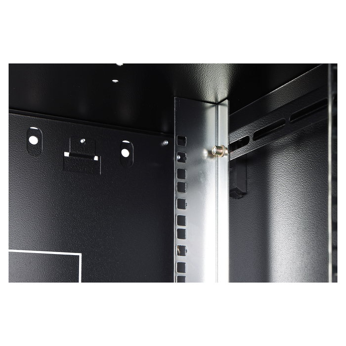 Digitus Dynamic-N Caja de Rack Mural de 9U, 600x450x474 mm (AnxPxAl), Peso 60 kg, con Puertas de Cristal y Acero, Rieles y Gestión de Cables