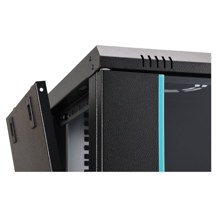 Digitus Dynamic-N Caja de Rack Mural de 9U, 600x450x474 mm (AnxPxAl), Peso 60 kg, con Puertas de Cristal y Acero, Rieles y Gestión de Cables