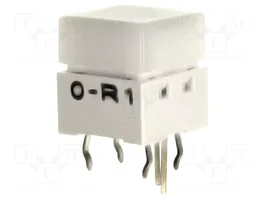 Aratas (Formerly Omron Components) Interruptor de teclado B3W-9000-R1N blanco con LED rojo