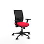 PIQUERAS Y CRESPO Silla de oficina Yunquera con mecanismo Sincro/Traslack Rojo y Negro