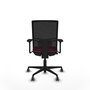 PIQUERAS Y CRESPO Silla de oficina Yunquera con mecanismo Sincro/Traslack Rojo y Negro