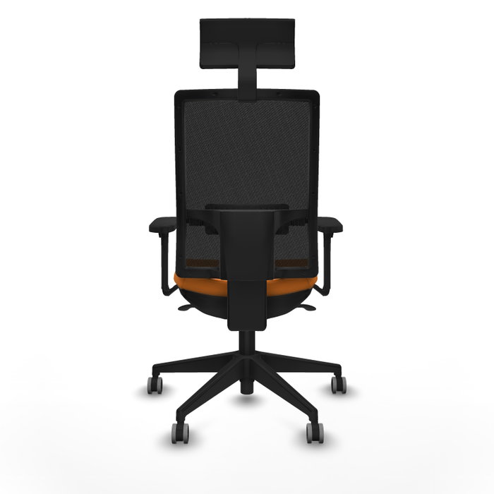 PIQUERAS Y CRESPO Silla de oficina Horna con mecanismo Sincro, Naranja y Negro PIQUERAS Y CRESPO Silla de oficina Horna con mecanismo Sincro, Naranja y Negro