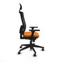 PIQUERAS Y CRESPO Silla de oficina Horna con mecanismo Sincro, Naranja y Negro