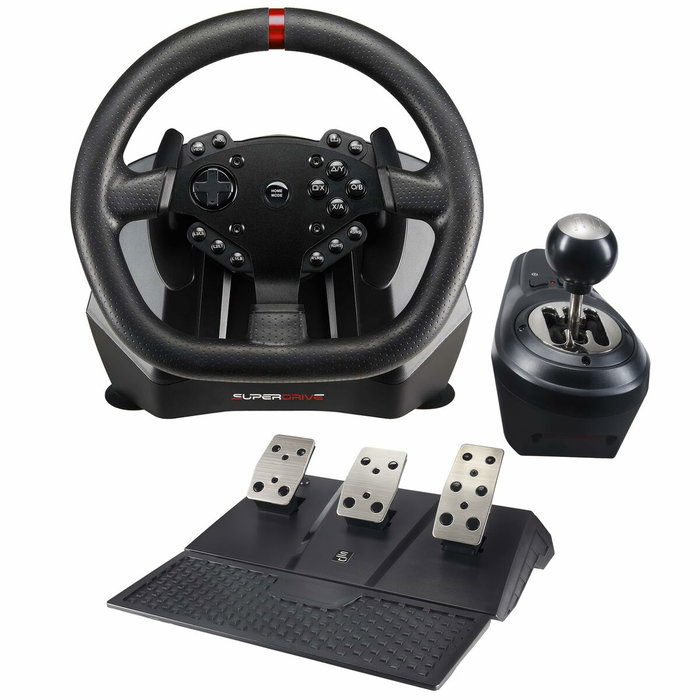 Subsonic Volante de carreras SUPERDRIVE GS950-X de 900° con palanca de cambios y 3 pedales Subsonic Volante de carreras SUPERDRIVE GS950-X de 900° con palanca de cambios y 3 pedales