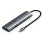 Vention TPSHB Docking Station USB-C 7 en 1 con HDMI 4K y Lector de Tarjetas, Gris