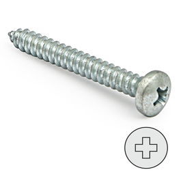 Duver Tornillo Rosca Chapa DIN 7981 Zincado Largo 9.5 mm, Diámetro Rosca 3.5 mm, Set de 1000 Unidades