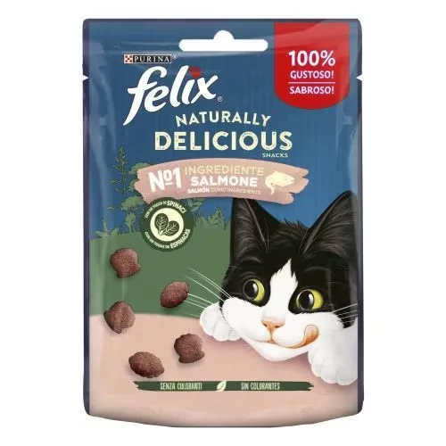 Purina Felix Naturally Delicious Salmón y Espinaca 8x50g Purina Felix Naturally Delicious Salmón y Espinaca 8x50g