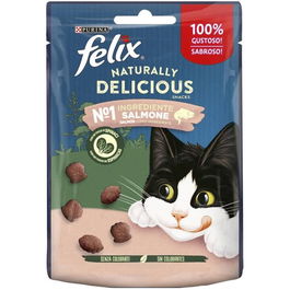 Purina Felix Naturally Delicious Para Gato - Comida Húmeda Con Salmón Y Espinacas, 8x50g