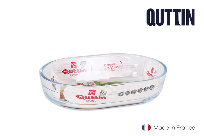 Quttin Fuente de Vidrio Ovalada 0.6L 17.6x12.7x4 cm para Mesa - Modelo Qutti (6 Unidades) Quttin Fuente de Vidrio Ovalada 0.6L 17.6x12.7x4 cm para Mesa - Modelo Qutti (6 Unidades)