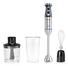 Orbegozo BT 5017 Batidora de Inmersión 1700W Acero Inoxidable y Negro con Vaso Mezclador 0.9L y Función Turbo
