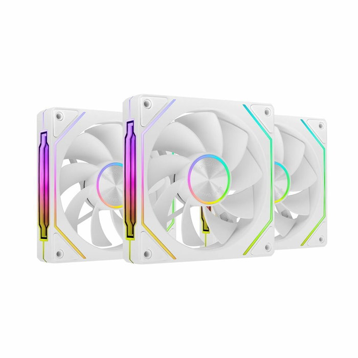 Mars Gaming MF-LINKFINITYKIT2R Kit 3 Ventiladores Invertidos ARGB Blancos