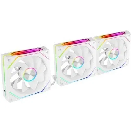 Mars Gaming MF-LINKFINITYKIT2R Pack 3 Ventiladores 12cm ARGB Blancos con Aspas Invertidas y Conexión Magnética LINKFINITY