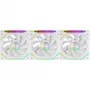 Mars Gaming MF-LINKFINITYKIT2R Pack 3 Ventiladores 12cm ARGB Blancos con Aspas Invertidas y Conexión Magnética LINKFINITY