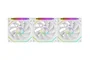 Mars Gaming Kit de 3 Ventiladores ARGB 12cm MF-LINKFINITYKIT2R Blanco - Ventiladores de Caja con Aspas Invertidas, LINKFINITY Magnético, PWM y Efecto Infinity Mirror
