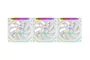 Mars Gaming Kit de 3 Ventiladores ARGB 12cm MF-LINKFINITYKIT2R Blanco - Ventiladores de Caja con Aspas Invertidas, LINKFINITY Magnético, PWM y Efecto Infinity Mirror