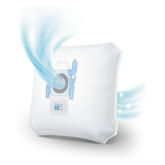 Siemens VZ41FGALL Bolsa para el Polvo / Aspiradora Cilíndrica, Blanco, Paquete de 4 unidades