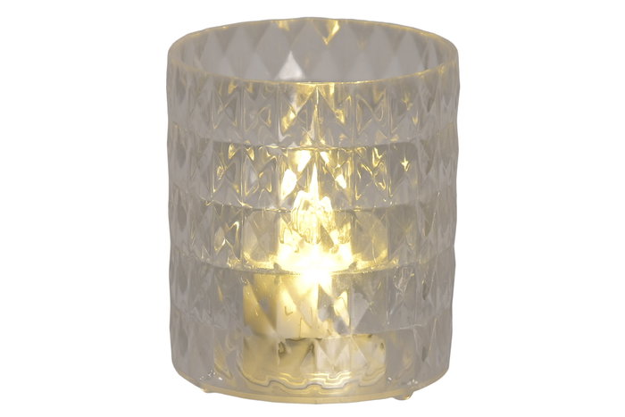 DKD Home Decor Decoracion Luminosa Basicos Transparente 6 x 6 x 6 cm (12 Unidades) Led