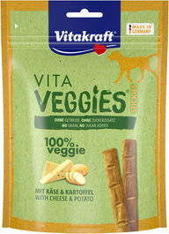 Vitakraft Veggies Dog Sticks Queso 9x80gr 100% Vegetarianos Sin Cereales Sin Azúcar