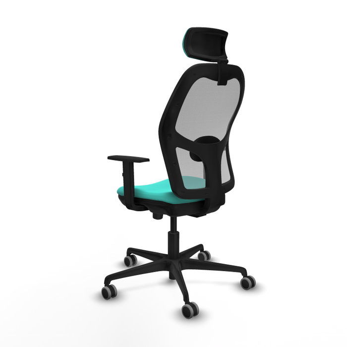 PIQUERAS Y CRESPO Silla de oficina Jorquera con mecanismo Sincro/Traslack, Turquesa y Gris