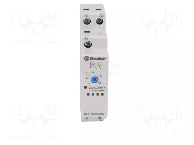 FINDER Relé de tiempo Serie 80 SPDT 250VAC/10A 24-240VAC FINDER Relé de tiempo Serie 80 SPDT 250VAC/10A 24-240VAC