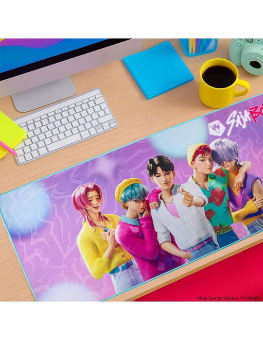 Cinereplicas Alfombrilla de Escritorio XL Kpop Demon Hunters Saja Boys - 80 x 35 cm - Superficie Micro-Texturizada, Base Neopreno - Diseño Oficial Netflix