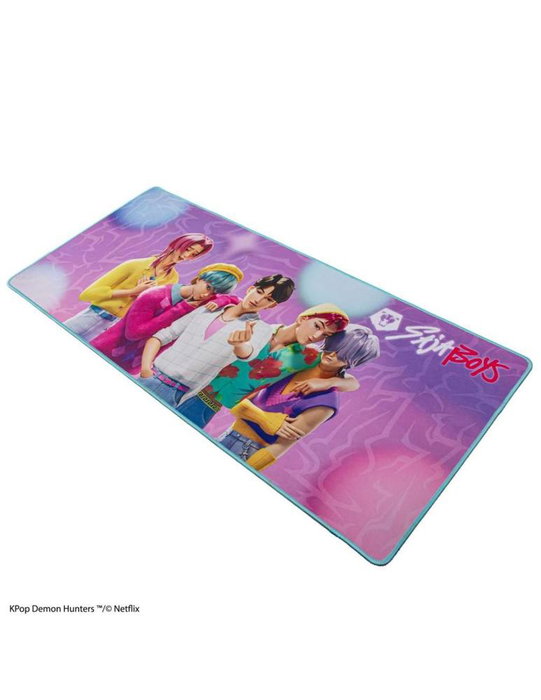 Cinereplicas Alfombrilla de Escritorio XL Kpop Demon Hunters Saja Boys - 80 x 35 cm - Superficie Micro-Texturizada, Base Neopreno - Diseño Oficial Netflix