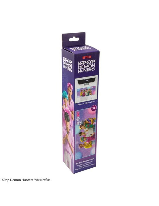 Cinereplicas Alfombrilla de Escritorio XL Kpop Demon Hunters Saja Boys - 80 x 35 cm - Superficie Micro-Texturizada, Base Neopreno - Diseño Oficial Netflix