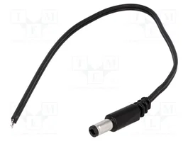 BQ CABLE Cable de alimentación CC DC 5,5/2,5 recto, 0,2m, negro