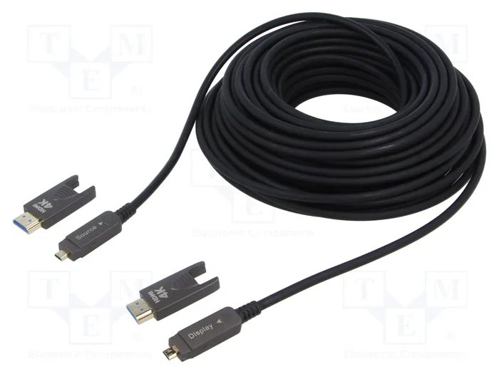 GEMBIRD Cable HDMI AOC Armored Series 30m HDMI Type-A/HDMI Type-D Negro