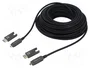 GEMBIRD Cable HDMI AOC Armored Series 30m HDMI Type-A/HDMI Type-D Negro