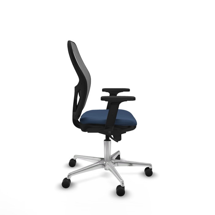 PIQUERAS Y CRESPO Silla de oficina Jorquera con Mecanismo Sincro, Azul marino y Gris