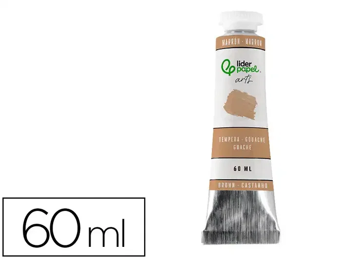 Liderpapel Témpera gouache tubo de aluminio de 60 ml color marrón Liderpapel Témpera gouache tubo de aluminio de 60 ml color marrón
