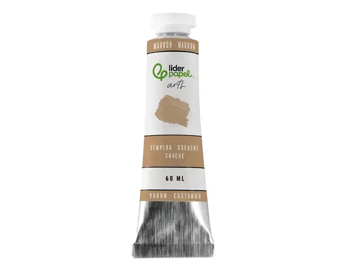Liderpapel Témpera gouache tubo de aluminio de 60 ml color marrón Liderpapel Témpera gouache tubo de aluminio de 60 ml color marrón