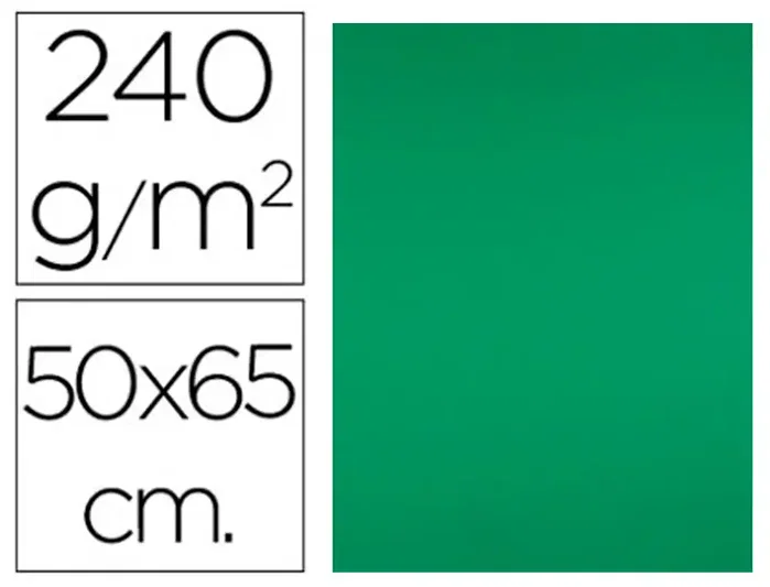 Liderpapel Cartulina 50x65 cm 240g/m2 Verde Navidad Paquete de 25 Hojas Liderpapel Cartulina 50x65 cm 240g/m2 Verde Navidad Paquete de 25 Hojas
