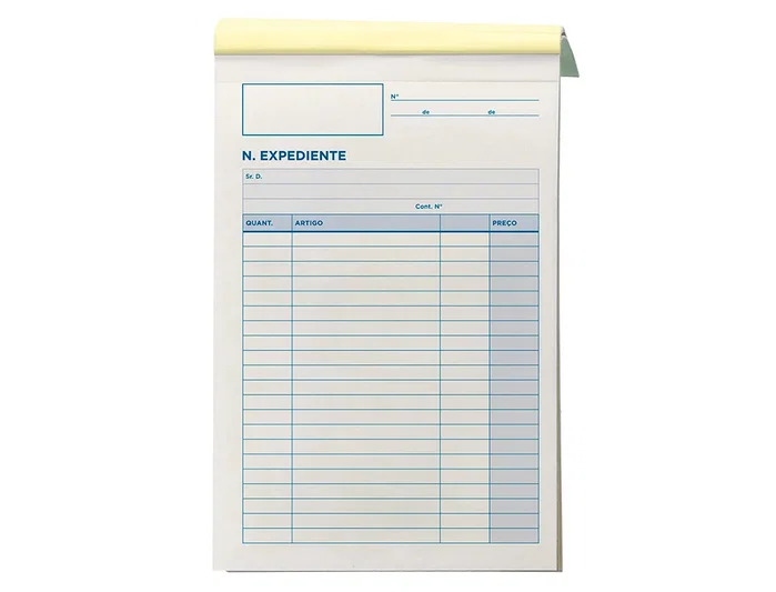 Liderpapel Talonario de notas de expediente tamaño cuarto con texto en portugués