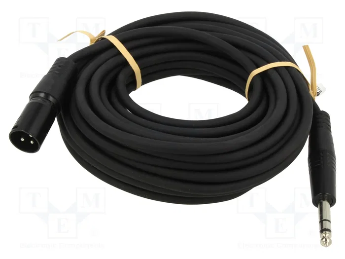 GOOBAY Cable XLR macho 3pin a Jack 6,35mm 3pin, 10m GOOBAY Cable XLR macho 3pin a Jack 6,35mm 3pin, 10m
