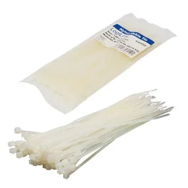 LogiLink Set de 100 Bridas de Gestión de Cables 150x2,5 mm Blanco