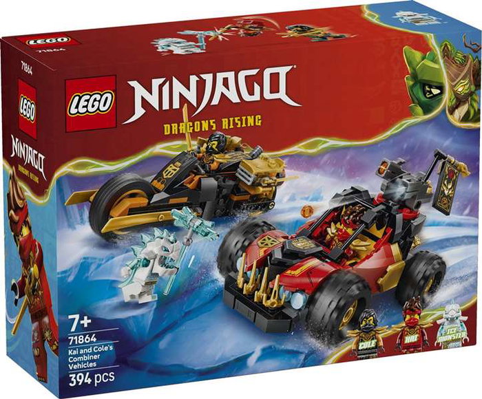 Lego Ninjago Vehículos Combinables de Kai y Cole Juego de Construcción 6+ años 71843