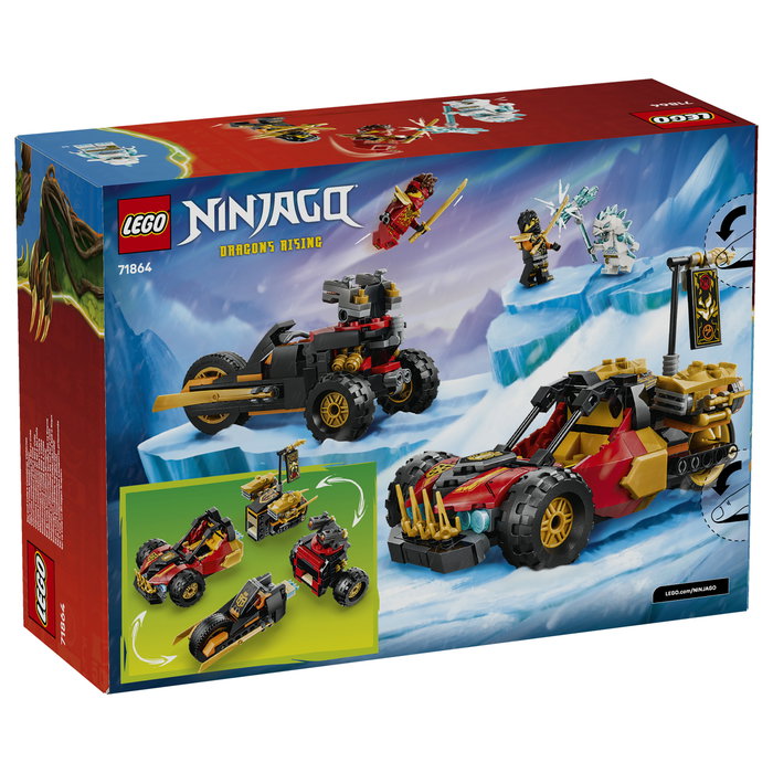LEGO NINJAGO Vehículos combinables de Kai y Cole 71864 LEGO NINJAGO Vehículos combinables de Kai y Cole 71864
