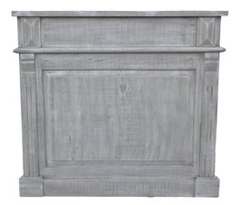 DKD Home Decor Mueble Bar Indio Gris 50 x 109 x 120 cm 2 Cajones 2 Estantes