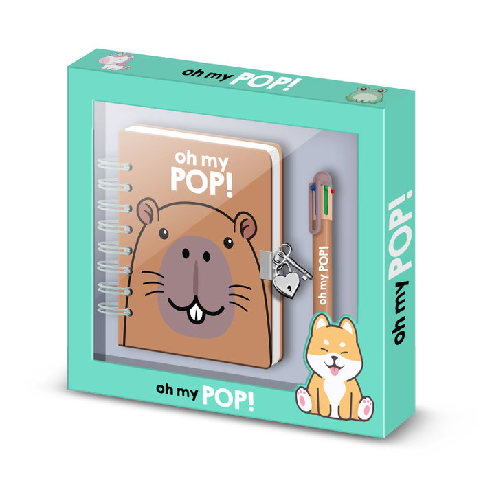 Karactermania Pack de Diario A5 y Bolígrafo de 6 Colores Capybara Karactermania Pack de Diario A5 y Bolígrafo de 6 Colores Capybara