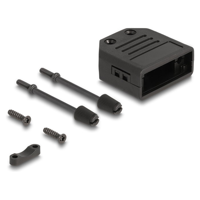 DeLOCK Carcasa para Conector D-Sub 9 Pines Negro