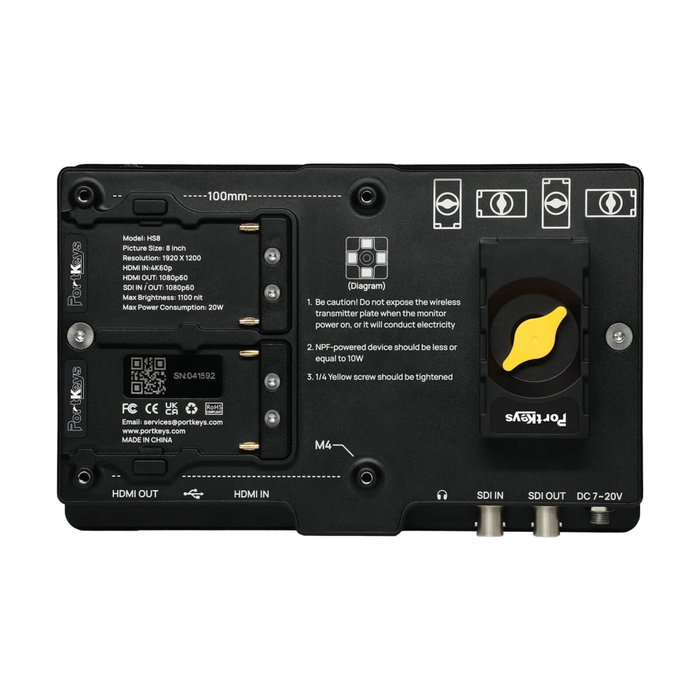 Portkeys HS8 Monitor de 8 pulgadas con 1100 nits y SDI/HDMI Portkeys HS8 Monitor de 8 pulgadas con 1100 nits y SDI/HDMI