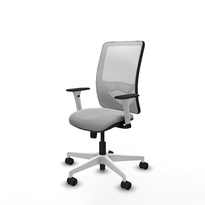 PIQUERAS Y CRESPO Silla de oficina Zulema con mecanismo Sincro, Gris claro y Blanco PIQUERAS Y CRESPO Silla de oficina Zulema con mecanismo Sincro, Gris claro y Blanco