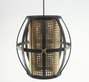 DKD Home Decor Lámpara de Techo de Bambú y Ratán Natural Negro y Marrón